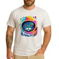Space Cat Mom Cat Dad Men Women Kids Astronaut Space Men's Casual T-Shirt White