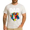 Speed Cubing Dad Puzzle Cuber Cube Kids Men's Casual T-Shirt White