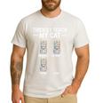 Tricks I Teach My Cat Cat Owner Kitten Dad Mom Kitty Men's Casual T-Shirt White