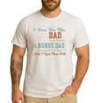 I Have Two Titles Dad & Bonus Dad I Rock Them Both Bonus Dad Men's Casual T-Shirt White