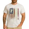 USA American Flag Archery Dad Men's Casual T-Shirt White