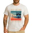 Vintage Best Cat Dad Ever Bump Fist Father's Day Cat Daddy Men's Casual T-Shirt White