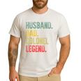 Vintage Husband Dad Colonel Legend Retro T-Shirt Men's Casual T-Shirt White