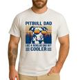 Vintage Pitbull Dad Like A Regular Dad But Cooler Men's Casual T-Shirt White