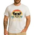Vintage Pug Dad Dog Lovers Father's Day Tee Men's Casual T-Shirt White