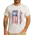 Vintage USA Flag Proud Swimming Dad Swim Swimmer Silhouette Men's Casual T-Shirt White