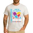 I Am Her Voice She Is My Heart Autism Awareness Daughter Dad Men's Casual T-Shirt White I Am Her Voice She Is My Heart Autism Awareness Daughter Dad Men's Casual T-Shirt White