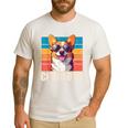 Welsh Corgi Pembroke Dog Corgi Dad -Adults Small Classic Fit Short Sleeve Cotton Polyester Blend Men's Casual T-Shirt White