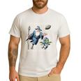 Wizard Dragon Fantasy Football Player Literal Dad Joke Men's Casual T-Shirt White