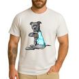 Women Dog Pitbull I Love Dad Tattoo Men's Casual T-Shirt White