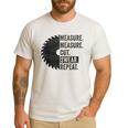 Woodworking Dad Measure Cut Swear Handyman Fathers Day Men's Casual T-Shirt White