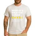 Worlds Okayest Father Dad Joke Review For Fathers Day Men's Casual T-Shirt White Worlds Okayest Father Dad Joke Review For Fathers Day Men's Casual T-Shirt White