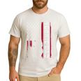 Yorkie Dog Vintage US American Flag Yorkie Dad Fathers Day Men's Casual T-Shirt White