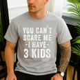 3 Kids Mom Of Three Dad Of 3 Children Parents Men's Casual T-Shirt Sport Grey