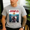 American Bulldog Jowls Burger Bully Dog Mom Dog Dad Men's Casual T-Shirt Sport Grey