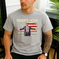 American Flag Trump 2024 Daddy's Home We The People Men's Casual T-Shirt Sport Grey