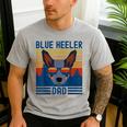 Australian Cattle Dog Blue Heeler Dad Men's Casual T-Shirt Sport Grey