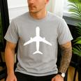 Aviation Geek Airplane Pilot Dad Husband Father's Day Xmas Men's Casual T-Shirt Sport Grey