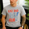 ON Back Cat Dad Club Life Is Better With Cats Father's Day Men's Casual T-Shirt Sport Grey