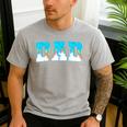 Baseball Dad Ice Cream Drip Happy Fathers Day Men's Casual T-Shirt Sport Grey