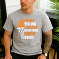 Basketball Not Yelling This Is My Basketball Coach Dad Men's Casual T-Shirt Sport Grey