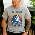 Beagle For Men Women Beagle Dog Mom Dad Beagle Men's Casual T-Shirt Sport Grey