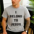 I Belong To Jesus Christian Gym Apparel Christian Dad Men's Casual T-Shirt Sport Grey