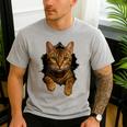 Bengal Cat Lover Animal Pet Bengal Cat Owner Mom Cat Dad Cat Men Women Kids Men's Casual T-Shirt Sport Grey