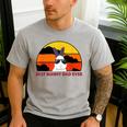 Best Bunny Dad Ever Rabbit Jumper Dad Men's Casual T-Shirt Sport Grey