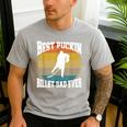 Best Puckin Billet Dad Hockey Men's Casual T-Shirt Sport Grey