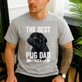 Best Pug Dad Ever Fathers Day Cute Daddy Dad Pug Men's Casual T-Shirt Sport Grey