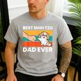 Best Shih Tzu Dad Ever Shih Tzu Men's Casual T-Shirt Sport Grey