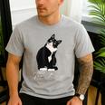 Boss Tuxedo Cat Lovers Tee Shirt For Mom Dad Men's Casual T-Shirt Sport Grey Boss Tuxedo Cat Lovers Tee Shirt For Mom Dad Men's Casual T-Shirt Sport Grey