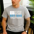 Boy Dad Proud Dad Of Boy Father Of Boy Shirt For Dad US Flag Men's Casual T-Shirt Sport Grey