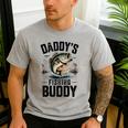 Boy Daddy Fishing Buddy Matching Fishing Bass Fishing Men's Casual T-Shirt Sport Grey