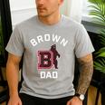 Brown University Bears Arched Dad Men's Casual T-Shirt Sport Grey Brown University Bears Arched Dad Men's Casual T-Shirt Sport Grey