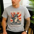 Cat Dad Club Life Is Better With Cats Cat Dad Cat Men's Casual T-Shirt Sport Grey