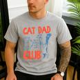 Cat Dad Club Life Is Better With Cats Cat Dad Retro Men's Casual T-Shirt Sport Grey
