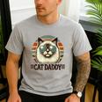 Cat Daddy Cool Ragdoll Cat Father's Day Retro Cat Dad Men's Casual T-Shirt Sport Grey Cat Daddy Cool Ragdoll Cat Father's Day Retro Cat Dad Men's Casual T-Shirt Sport Grey