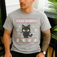 Cat Daddy Ugly Christmas Sweater Pajama Kitty Cat Lover Xmas Men's Casual T-Shirt Sport Grey