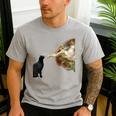 Cat Shirts For MenWomen Cat Shirts For Cat DadMom Men's Casual T-Shirt Sport Grey