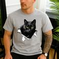Cat Torn Cloth For Cat Lover Cat Dad Cat Mom Men's Casual T-Shirt Sport Grey