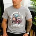 Cats Side Quest Distracted Tabletop Men Women Kids Dad Men's Casual T-Shirt Sport Grey