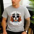 Cavalier King Charles Spaniel Dad Father’s Day Men's Casual T-Shirt Sport Grey