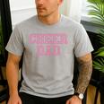 Cheer Dad Pink Cheerleading Men's Casual T-Shirt Sport Grey