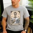 Cheer Dad Tarot Card Skeleton Cheerleading Fathers Day Men's Casual T-Shirt Sport Grey Cheer Dad Tarot Card Skeleton Cheerleading Fathers Day Men's Casual T-Shirt Sport Grey