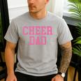 Cheer Dad Vintage Retro Cheerleading Pink Men's Casual T-Shirt Sport Grey