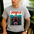 Chocolate Lab Jowls Labrador Retriever Dog Mom Dad Men's Casual T-Shirt Sport Grey