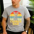 Chorkie Dad Retro Sunset Chihuahua Yorkie Mix Lover Men's Casual T-Shirt Sport Grey