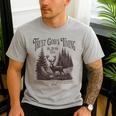 Christian Jesus Bible Verse Deer Elk Buck Hunting Dad Hunter Men's Casual T-Shirt Sport Grey